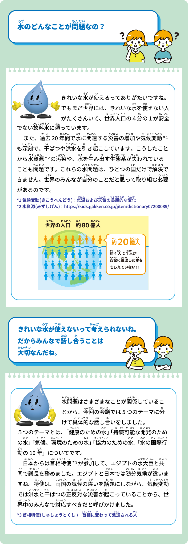 水のどんなことが問題なの？