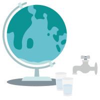 イラスト 水道クイズタイムトライアル