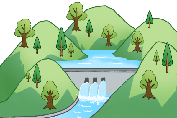 ダムのイラスト