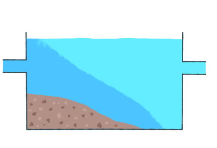 沈殿池のイラスト2