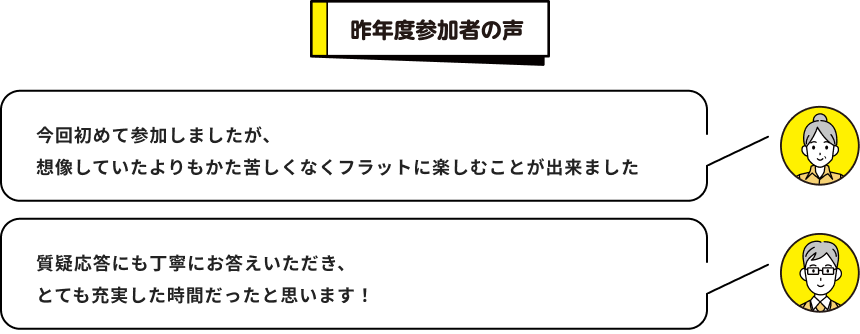 昨年度参加者の声